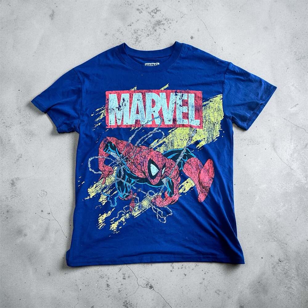 Marvel Spider-Man Retro Comic Distressed Logo T-Shirt